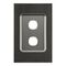 Saturn Series, Switch Grid Plate and Cover, 2 Gang, Vertical/Horizontal Mount - Horizon Black