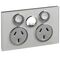 Saturn Series, Twin Switched Socket Outlet, 250V, 10A, Less Extra Switch - Pure White
