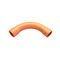Clipsal - Cable Management, Elbow Bend, Solid, PVC, 63mm - Electric Orange