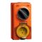 Clipsal - 56 Series, Switched Socket Outlet, 250V, 15A, 3 Flat PIN, IP66, 1 Pole, Vertical - Resistant Orange