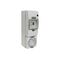 Clipsal - 56 Series, RCD Protected Socket Outlet, 250V, 10A, 3 Flat PIN, IP66, 30mA Surface Mount - Grey