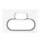 Saturn Series, Cover Socket Outlet, Twin switched, Horizontal - Pure White