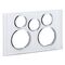 Saturn Series, Cover Socket Outlet, Twin switched, Extra switch aperture, Horizontal - Pure White