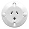 Standard Series, Single Socket Outlet, 250VAC, 10A, 3 PIN, Flush Mount, Round Earth Pin - White Electric