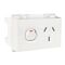 Clipsal - Max 4, Switched Socket outlet, DIN Mounted 1 Gang 10 A 250 V 3 pin 4 module double pole