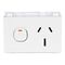Clipsal - Max 4, Switched Socket outlet, DIN Mounted 1 Gang 15 A 250 V 3 pin 4 module double pole