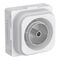 Clipsal Iconic, TV Antenna Socket, F-Type, Rear - Translucent