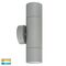 Tivah Silver TRI Colour Up & Down Wall Pillar Lights