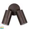 Tivah Antique Brass TRI Colour Double Adjustable Wall Pillar Lights