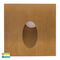 Reces Brass Square TRI Colour Recessed LED Step Light