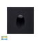 Mini Reces Black Square TRI Colour Recessed LED Step Light