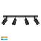 Tivah Black 4 Light TRI Colour LED Bar Lights