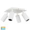 Tivah White 4 Light TRI Colour LED Square Plate