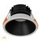 Gleam White with Black Insert Fixed Dim to Warm LED Downlight
