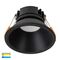 Gleam Black with Black Insert Tri Colour Fixed Deep LED Downlight
