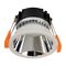 Gleam White with Chrome Insert Fixed Dim to Warm LED Downlight