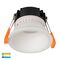 Gleam White with White Insert Tri Colour Fixed Deep LED Downlight