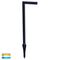 Nedia Square 7w Tri Colour Aluminium Black Garden Spike Light