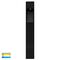 Fedor Square Aluminium Black Tri Colour LED Bollard Light