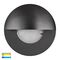 Ollo Graphite Coloured Brass TRI Colour LED Step Light With Eyelid