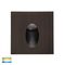 Mini Reces Antique Brass Square TRI Colour Recessed LED Step Light