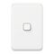 Clipsal Iconic, Switch, Vertical 1 Gang, 1/2 Way 10AX,230/240V, IP44 - Vivid White