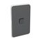 Clipsal Iconic, Switch Plate Skin, 1 Gang, Horizontal/Vertical Mount, Clip-On - Anthracite
