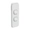 Clipsal Iconic, Switch Plate Skin, 2 Gang, Vertical Mount, Clip-On - Cool Grey