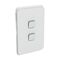 Clipsal Iconic, Switch Plate Skin, 2 Gang, Horizontal/Vertical Mount, Clip-On - Cool Grey
