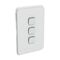 Clipsal Iconic, Switch Plate Skin, 3 Gang, Horizontal/Vertical Mount - Cool Grey