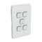 Clipsal Iconic, Switch Plate Skin, 5 Gang, Horizontal/Vertical Mount - Cool Grey