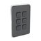 Clipsal Iconic, Switch Plate Skin, 6 Gang, Horizontal/Vertical Mount - Anthracite
