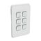 Clipsal Iconic, Switch Plate Skin, 6 Gang, Horizontal/Vertical Mount - Cool Grey