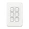 Clipsal Iconic, Switch Plate Skin, 6 Gang, Horizontal/Vertical Mount - Vivid White
