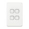Clipsal Iconic, Switch Plate Skin, 4 Gang, Horizontal/Vertical Mount - Vivid White