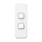 Clipsal Iconic, Switch Plate Skin, 2 Gang, Vertical Mount, Clip-On - Vivid White