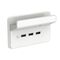 Clipsal Iconic, USB Charging Station with Shelf, 3 Outlet - Vivid White