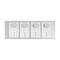 Clipsal Iconic, Styl Quad Power Point Skin, Horizontal Mount, 250V, 10A - Silver