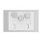 Clipsal Iconic, Styl Double Power Point Skin with 1 extra switch, Horizontal Mount, 250V, 10A - Silver