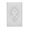 Clipsal Iconic, Styl Switch Plate Skin, Vertical/Horizontal, 3 Gang - Silver