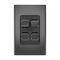 Clipsal Iconic, Styl Switch Plate Skin, Vertical/Horizontal, 4 Gang - Silver Shadow
