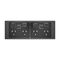 Clipsal Iconic, Styl Quad Power Point Skin with 2 extra switches, Horizontal Mount, 10A, 250V - Silver Shadow