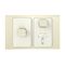 Clipsal Iconic, Styl Single Power Point Skin with 1 extra switch, Horizontal Mount, 250V, 10A - Crowne