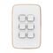 Clipsal Iconic, Essence Switch Plate Skin, 6 Gang, Vertical/Horizontal, Clip-On - Arctic White