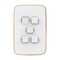 Clipsal Iconic, Essence Switch Plate Skin, 5 Gang, Vertical/Horizontal, Clip-On - Arctic White