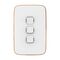 Clipsal Iconic, Essence Switch Plate Skin, 3 Gang, Vertical/Horizontal, Clip-On - Arctic White