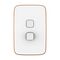 Clipsal Iconic, Essence Switch Plate Skin, 1 Gang, COOKER, Vertical/Horizontal Mount, 45A, Clip-On - Arctic White