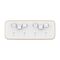 Clipsal Iconic, Essence Quad Power Point Skin with 2 extra switches, Horizontal Mount, 250V, 10A, Clip-On - Arctic White