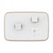 Clipsal Iconic, Essence Single Power Point Skin with 1 extra switch, Horizontal Mount, 250V, 10A, Clip-On - Arctic White