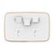 Clipsal Iconic, Essence Double Power Point Skin with 1 Extra Switch, Horizontal Mount, 250V, 10A, Clip-On - Arctic White